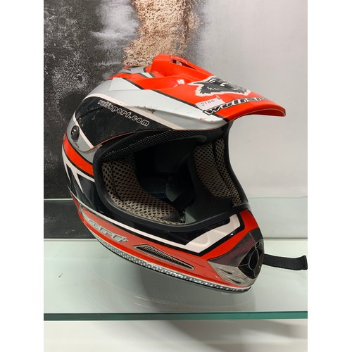 157 - WULFSPORT AIR-5 MOTORCROSS JUNIOR HELMET - XS - COST WHEN NEW £59.99