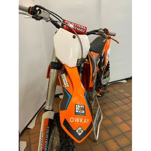 194 - APPROX 2014 KTM 250 MOTORCROSS BIKE, RENTHAL BARS, WP SHOCKS