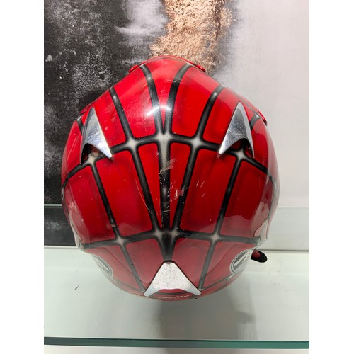 164 - AIROH SPIDERMAN JUNIOR HELMET 250 SIZE SMALL - COST £179 WHEN NEW