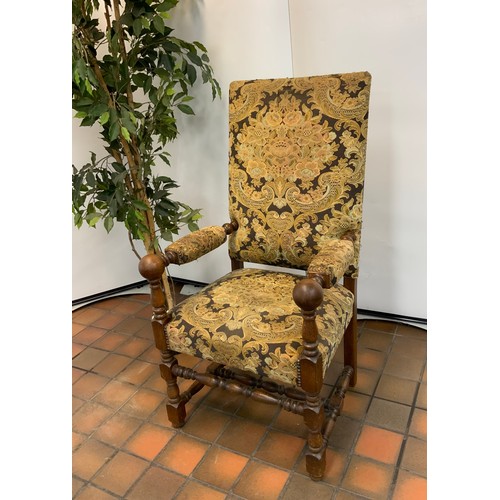 151 - VINTAGE DUTCH OAKWOOD ARM CHAIR