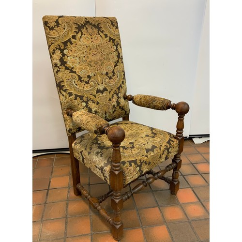 151 - VINTAGE DUTCH OAKWOOD ARM CHAIR