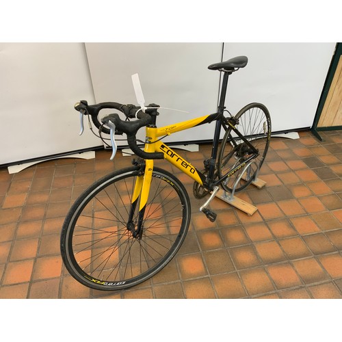 33 - CARERRA TOUR DE FRANCE LTD EDITION YELLOW BLACK RACE BIKE WITH ALUMINIUM FRAME - COST NEW £269 (9618... 