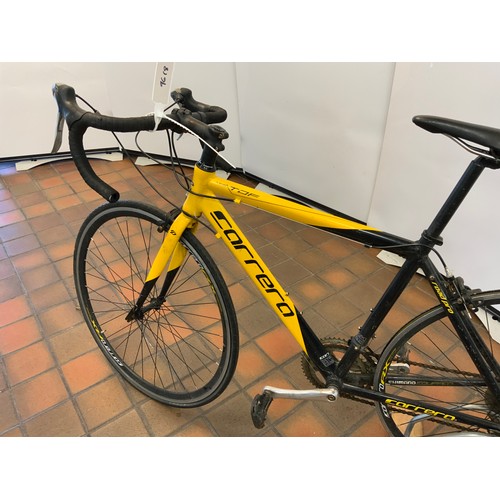 33 - CARERRA TOUR DE FRANCE LTD EDITION YELLOW BLACK RACE BIKE WITH ALUMINIUM FRAME - COST NEW £269 (9618... 