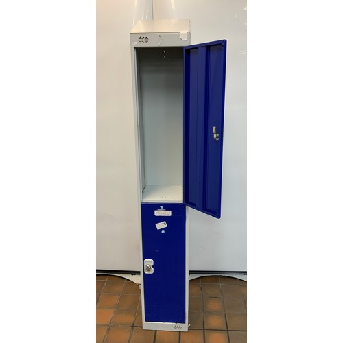 50 - 2 CUPBOARD STEEL STAND ALONE LOCKER - COST £213 WHEN NEW