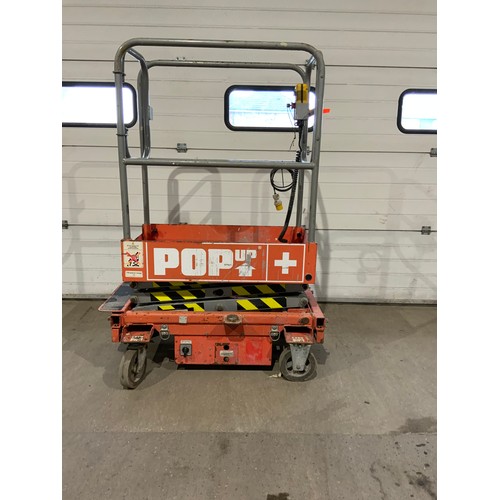 191 - POP UP HYDRAULIC AUTOMATIC SCISSOR LIFT SERIAL NO PUP1410 - 2.5 METRE