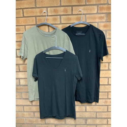 39 - 3 X ALL SAINTS T-SHIRTS SIZE SMALL RRP £90 ( P23185119 )