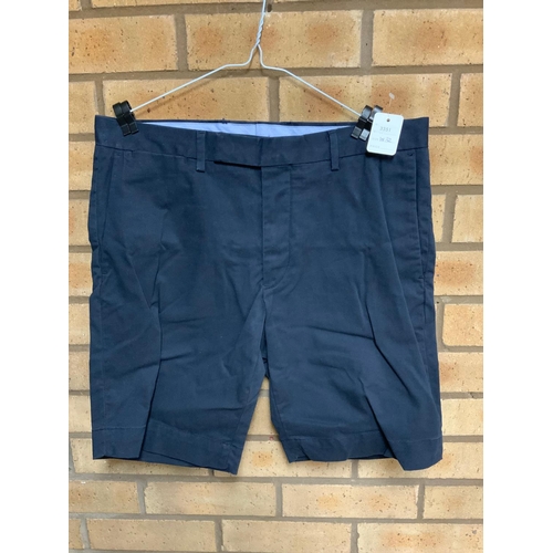 46 - RALPH LAUREN 24CM STRETCH SLIM FIT CHINO SHORT BLUE W-32 RRP £139 ( P23185119 )