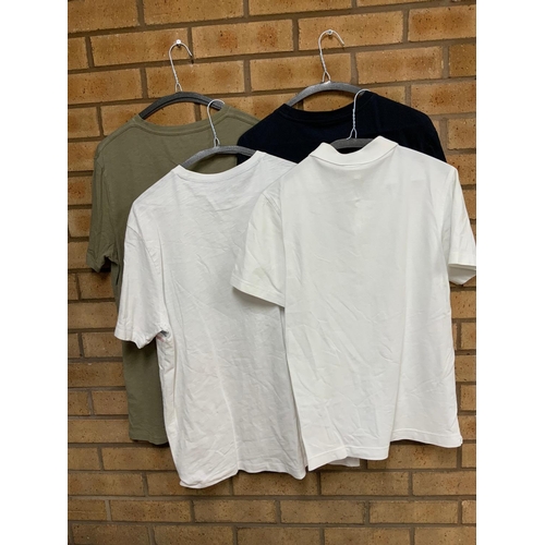 42 - 4 X MENS T-SHIRTS-ALL SAINTS - M,ASDA -L,PRIMARK - L,LACOSTE POLO SIZE US S ( P23185119 )