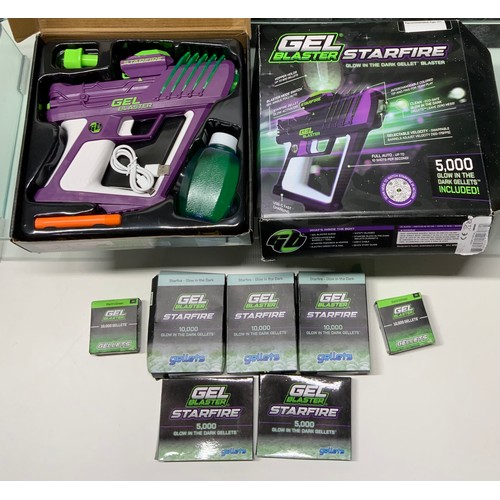 5 - 2 X GELLETS GEL BLASTER STARFIRE, 5 BOXES GELLETS GLOW IN THE DARK & 2 BOXES OF GELLETS TOTAL RR... 