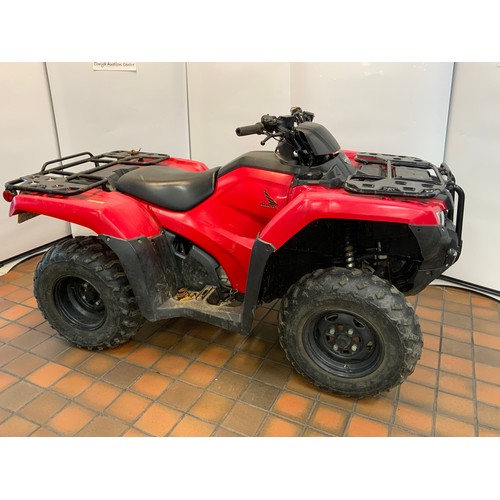 146 - HONDA TRX420FM2  RED QUAD 4X4 AUTO REGISTRATION - CX70BLZ (2021) WARRANTED 2349 MILES, 1 KEY RRP £71... 