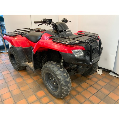 146 - HONDA TRX420FM2  RED QUAD 4X4 AUTO REGISTRATION - CX70BLZ (2021) WARRANTED 2349 MILES, 1 KEY RRP £71... 