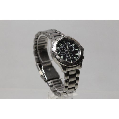 191 - CITIZEN ECO-DRIVE CHRONOGRAPH WR100 GENTS WATCH - COST WHEN NEW £299 ( P23066165 / C )