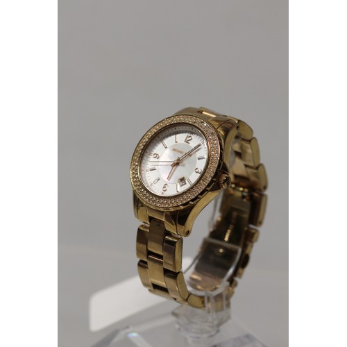 167 - MICHAEL KORS ROSE GOLD COLOURED WATCH - MODEL MK5403 - COST NEW £165 ( P23066170 / C )