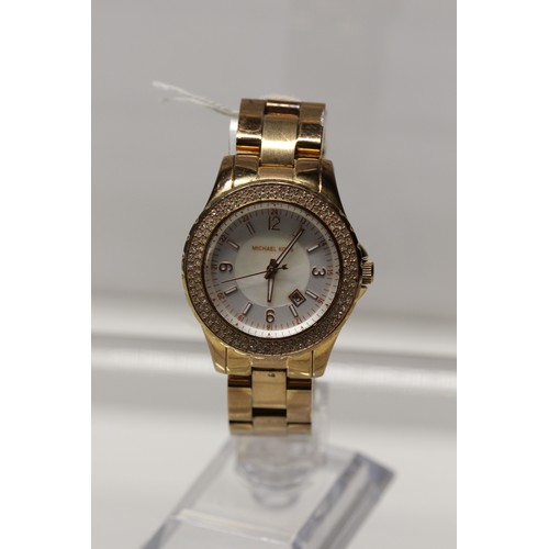 167 - MICHAEL KORS ROSE GOLD COLOURED WATCH - MODEL MK5403 - COST NEW £165 ( P23066170 / C )