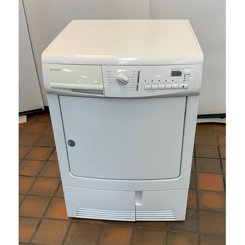 30 - JOHN LEWIS CONDENSER TUMBLE DRYER - WHITE - MODEL JLTDC09 - COST NEW £299