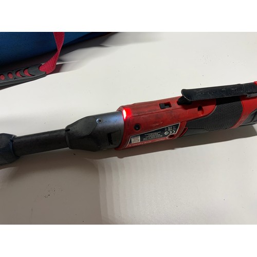 121 - MILWAKE M12 FIR38LR EXTENDED REACH RATCHET WITH BATTERY RRP £165.98, 5 MIXED SIZE LARGE SOCKETS APPR... 