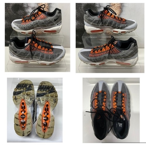 134 - NIKE AIR MAX 95 KIM JONES BLACK 'TOTAL ORANGE' TRAINERS SIZE 9 RRP £119.99 ( ACC/29/POCA/P24020172 )