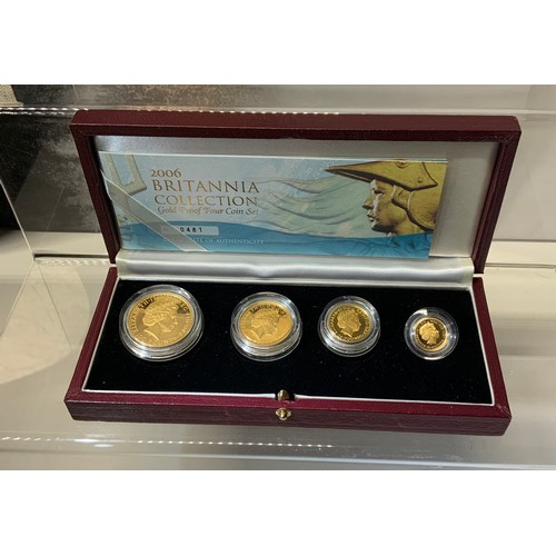 238 - 2006 BRITANNIA COLLECTION GOLD PROOF FOUR COIN SET, CASED. LIMITED EDITION OF 1,250 PRODUCED, REFERE... 