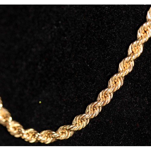 222 - 9CT GOLD ROPE CHAIN - 8.96G ( P23065592 / C )