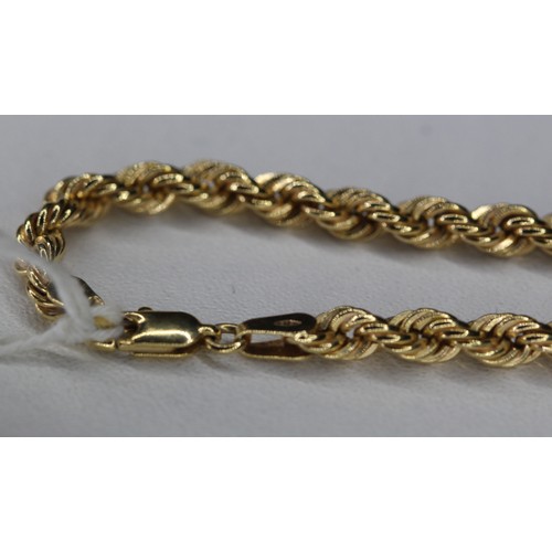 222 - 9CT GOLD ROPE CHAIN - 8.96G ( P23065592 / C )