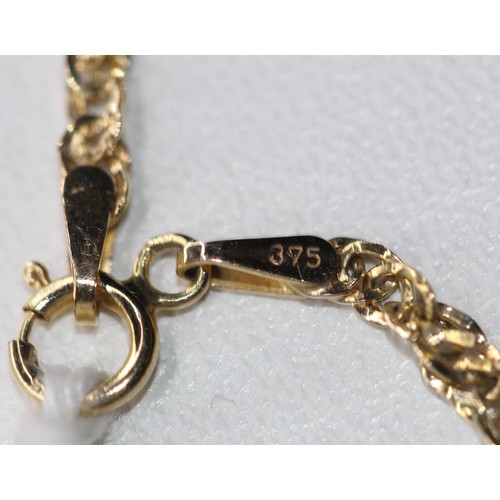 205 - 9CT (375) SINGAPORE NECKLACE 1.16G ( P23101347 / C )