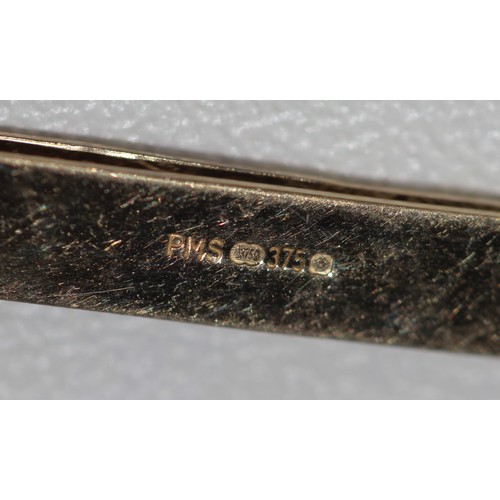 208 - 9CT GOLD SLIMLINE TIE PIN - ONLINE £230 1.76G ( P23066359 / C )