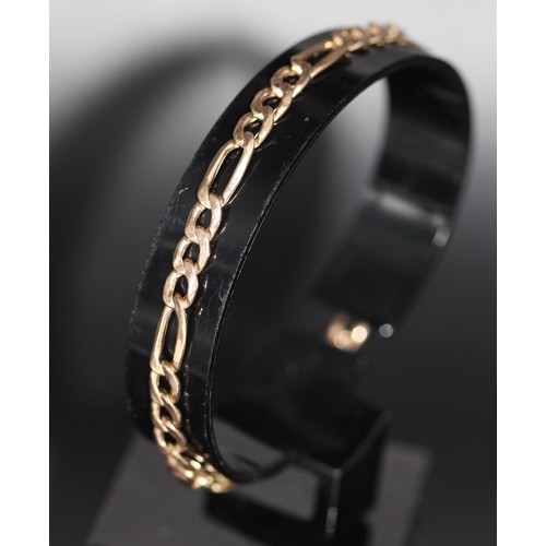 221 - 9CT GOLD CURB BRACELET 3.08G ( P23066359 / C )