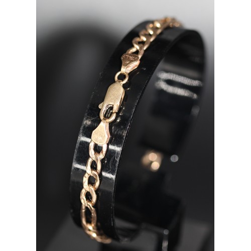 221 - 9CT GOLD CURB BRACELET 3.08G ( P23066359 / C )