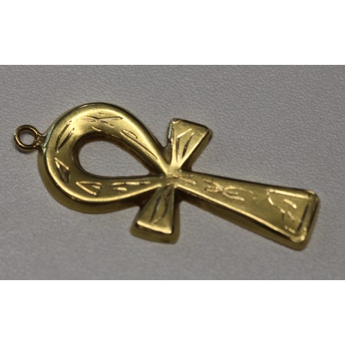 230 - 18CT YELLOW GOLD (TESTED) - (NOT HALLMARKED) - EGYTIAN ANKH CROSS 3.47G (P24013367 )