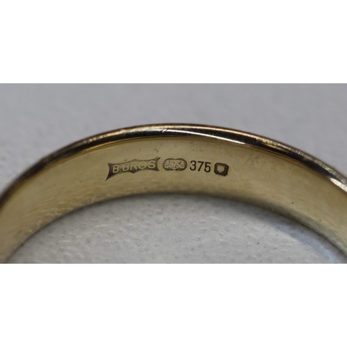 217 - 9CT 375 YELLOW GOLD WEDDING RING 3.75G (P24219661 )