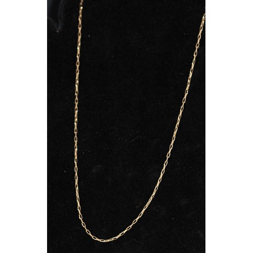 224 - 9CT GOLD OVAL CABLE CHAIN NECKLACE 4.01G (P24013367 )