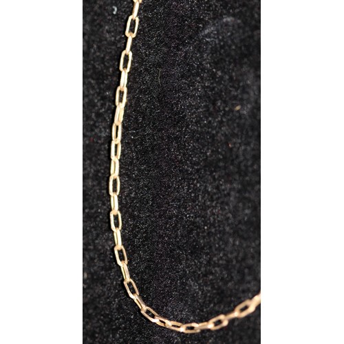 224 - 9CT GOLD OVAL CABLE CHAIN NECKLACE 4.01G (P24013367 )