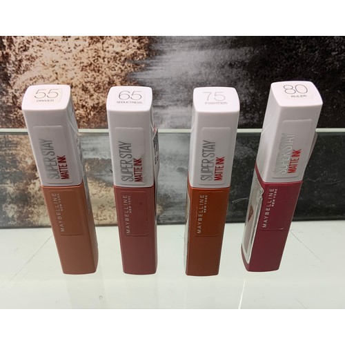 108 - MAYBELINE SUPER STAY MATTE INK NO 55,65,75 & 80 TOTAL RRP £39.96 (P24106549 )