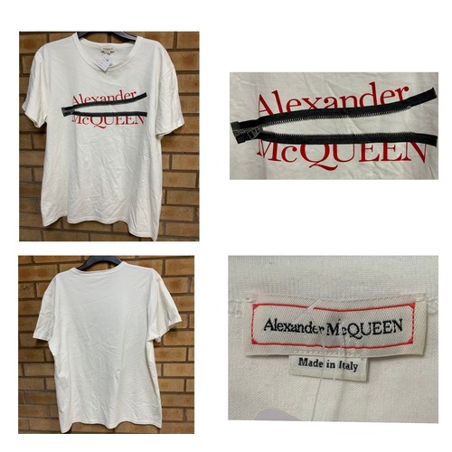 95 - ALEXANDER MCQUEEN ZIP T-SHIRT SIZE XXL RRP £220 ( ACC/03/POCA /P24020106)