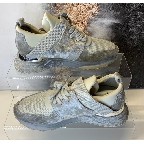 73 - MALLET ELAST GREY VELVET TRAINERS RRP £89 (SIZE ? INSOLE STATES 36/38) ( AKP/3 P21188831)