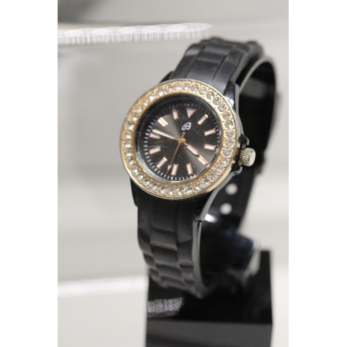 214 - OWIM GMBH & CO BLACK DIAMONTE WATCH ( P23066181 / C )