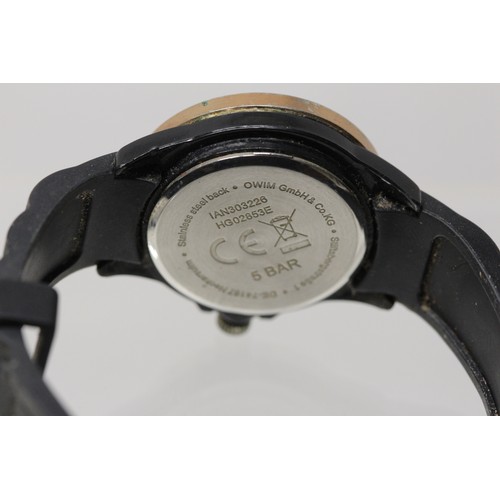 214 - OWIM GMBH & CO BLACK DIAMONTE WATCH ( P23066181 / C )