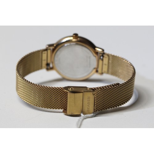 188 - SKAGEN DENMARK SIGNATURE ROSE GOLD MESH WATCH MODEL -SKW2694 - COST NEW £149 ( P23066359 / C )