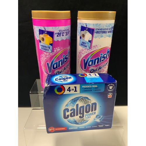 59 - VANISH OXI ACTION CRYSTAL WHITE 1.9KG, VANISH OXI ACTION 1.9KG ,CALGON POWER TABS 45 WASHES TOTAL RR... 