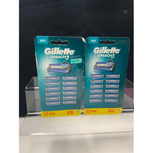 115 - 2 X PACKS GILLETTE MACH 3 XXL (12 IN BOX) TOTAL RRP £53.86 ( P23078829 / C )
