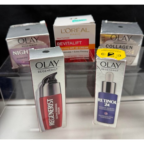 107 - OLAY REGENERIST NIGHT MASK OVERNIGHT 50ML,OLAY REGENERIST COLLAGEN PEPTIDE 24 SPF30 DAY CREAM 50ML,O... 