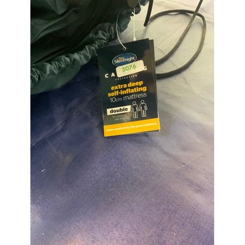 204 - SILENTNIGHT CAMPING EXTRA DEEP SELF-INFLATING 10CM MAT DOUBLE IN BAG NEW WITH TAGS RRP £75.99 ( P242... 