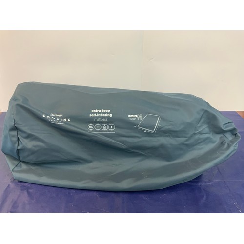 204 - SILENTNIGHT CAMPING EXTRA DEEP SELF-INFLATING 10CM MAT DOUBLE IN BAG NEW WITH TAGS RRP £75.99 ( P242... 
