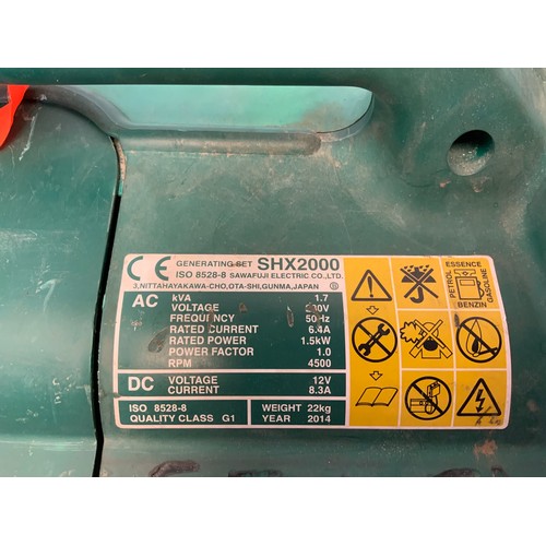 117 - STEPHILL SHX2000 1.7KVA SILENT PETROL SUITCASE GENERATOR - COST NEW £700