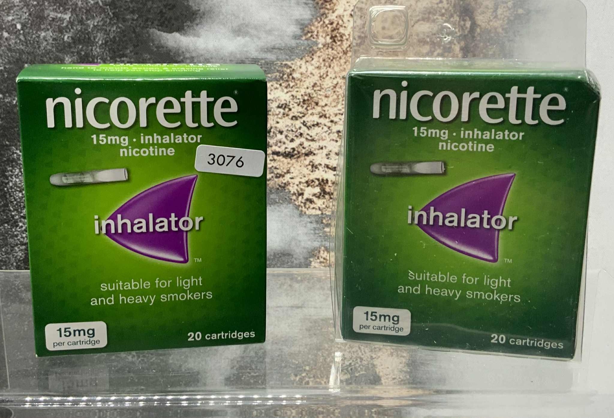 2 X PACKS NICORETTE 15MG INHALER 20 CARTRIDGES PER PACK TOTAL RRP £53. ...