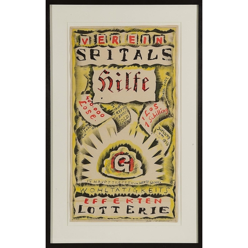 100 - FRANZ VON ZÜLOW*   (Vienna 1883 - 1963 Vienna)  Design for a Lottery Poster, 1926  watercolor and in... 