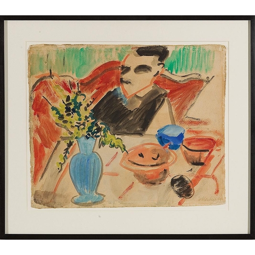 137 - ERICH HECKEL*   (Döbeln 1883 - 1970 Radolfzell)  Wilhelm Simon Guttmann  watercolor/vellum, 36,7 x 4... 