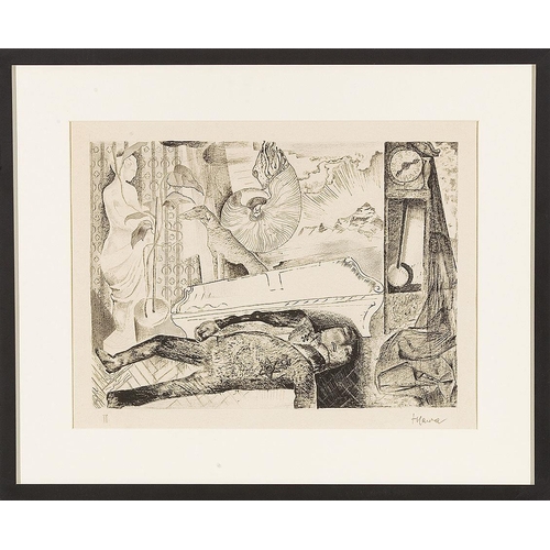 152 - STEPHAN HLAWA*   (Vienna 1896 - 1977 Vienna)  Dream, around 1925  indian ink and pencil/paper, 31 x ... 