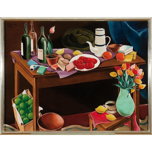 168 - HERBERT PLOBERGER*   (Wels 1902 - 1977 Munich)  On the table, under the table  oil/canvas, 89 x 116 ... 