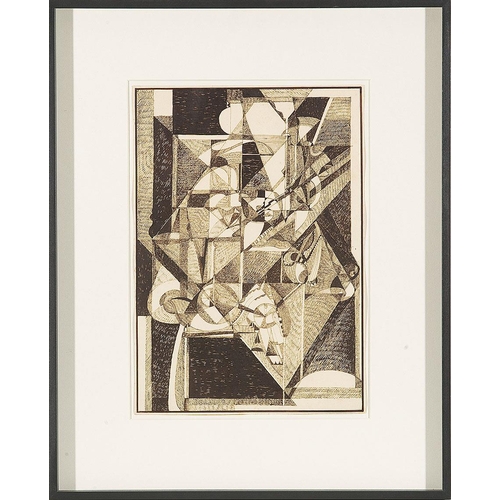 178 - OTTO ERICH WAGNER*   (Klepacov 1895 - 1979 Vienna)  Kinetic Composition  indian ink/paper, 37,5 x 26... 